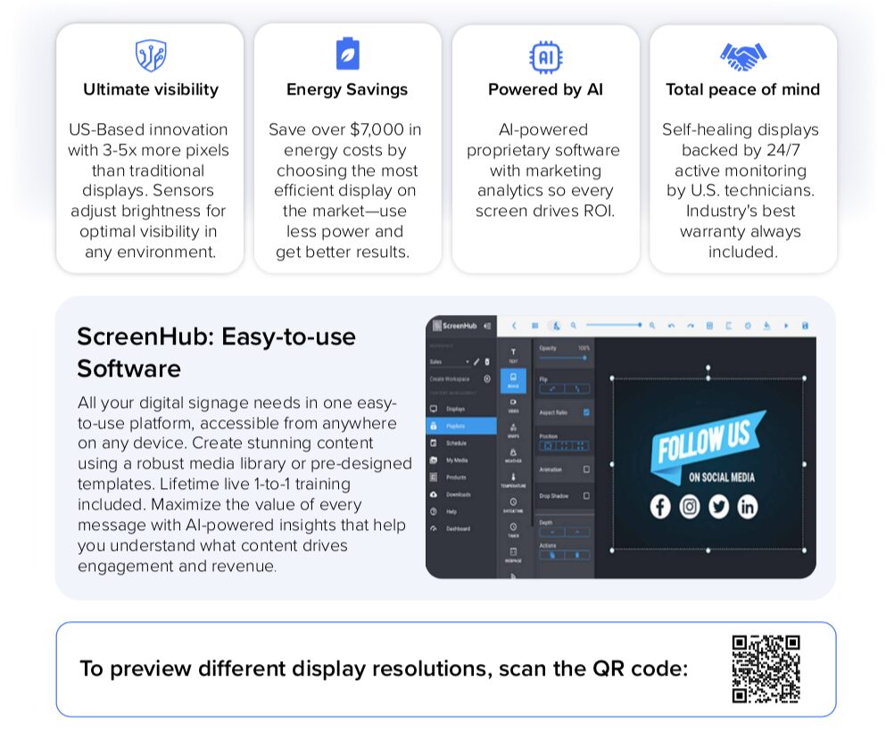Cirrus LED screenHub easy to use software for digital signage